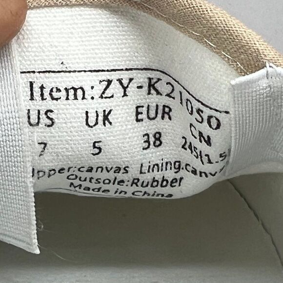 Women's Size 7 Yellow‎ Floral Slip On Sneakers - Picture 11 of 12